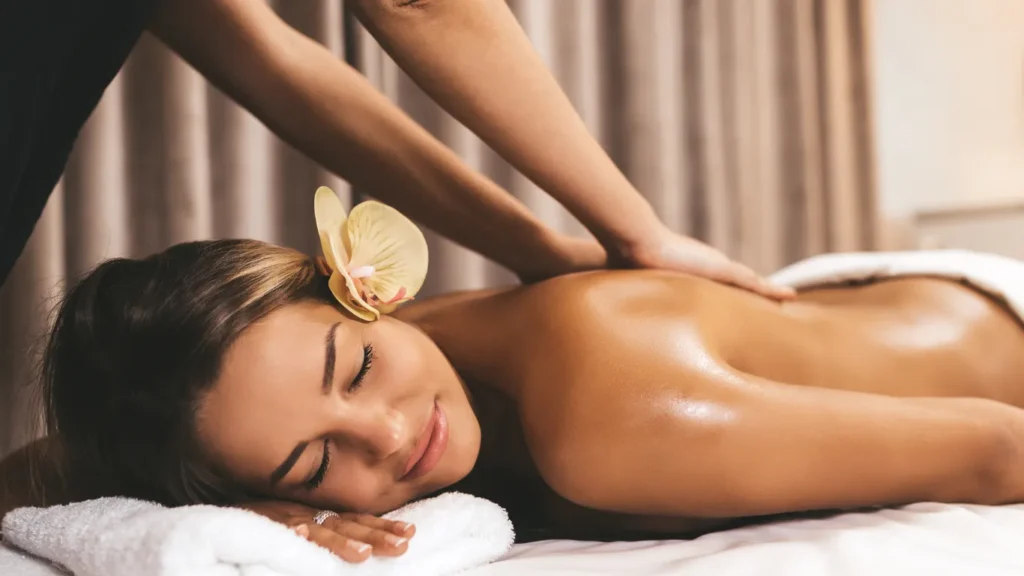 Comparison chart showing key differences between massage spa vs. day spa