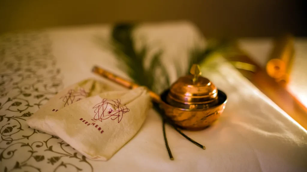 Guest relaxing with herbal tea at a wellness spa in Istanbul