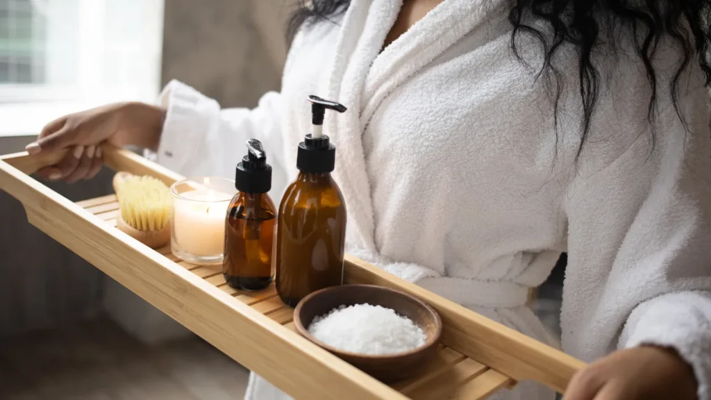 Aromatherapy oils used in luxury spa treatment